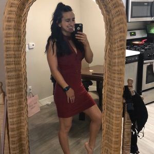 White House Black Market Red BodyCon Dress